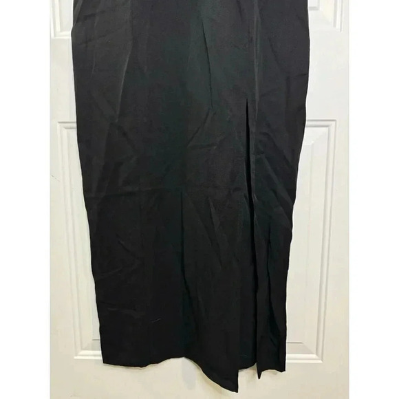 CACHE Vintage Black Square Neck Maxi Dress Size 10 Y2K Sleeveless 90s Goth Fairy - Picture 5 of 13